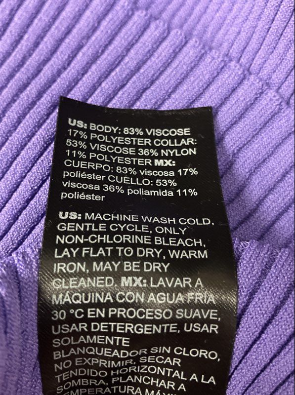 White House Black Market Women's Collared Sweater Dress Violet Light NWT Sz M