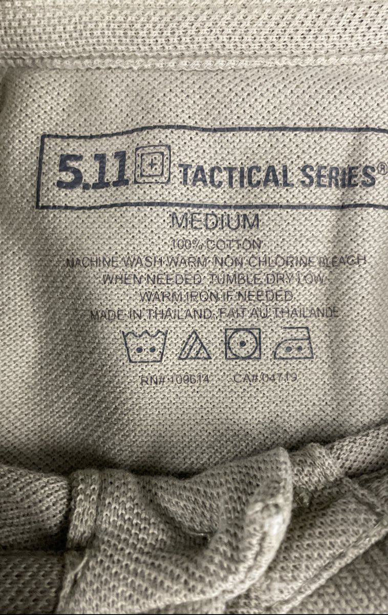 5.11 Tactical Men's Short Sleeve Polo Shirts Lot of 5 Tan Khaki Size M