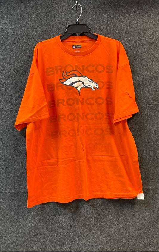 NFL Team Apparel Men's Denver Broncos Orange Logo Graphic T-Shirt Sz 2XL