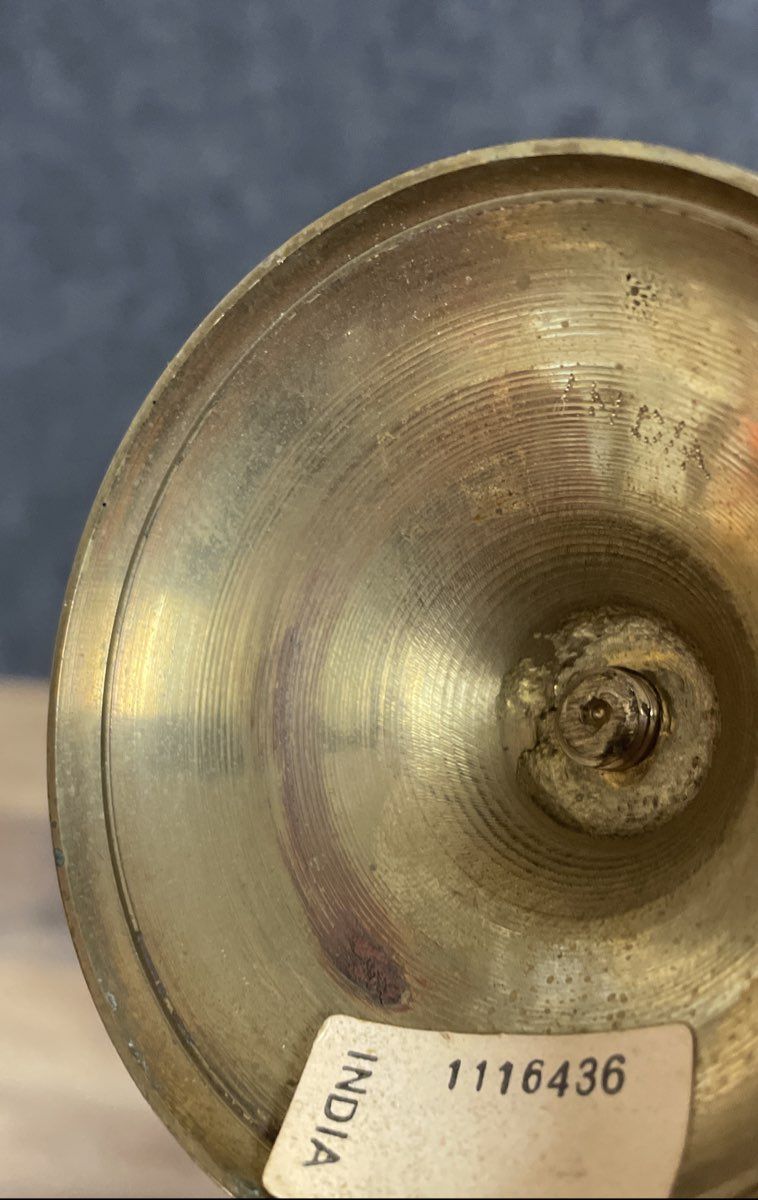 Vintage Mid-Century Brass Bud Vases Lot of 3 Flared Trumpet Shape India