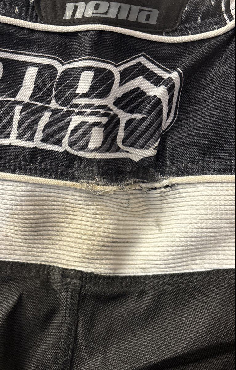 Vintage Nema BMX Downhill Motocross Race Riding Pants Black White Sz 36