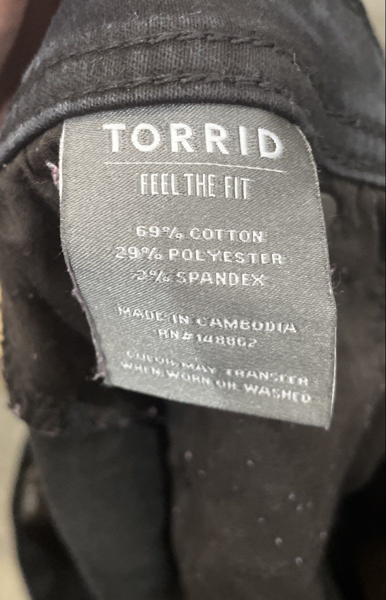 Torrid Women's Black Luxe Skinny Sateen Stretch Jeans Size 14R