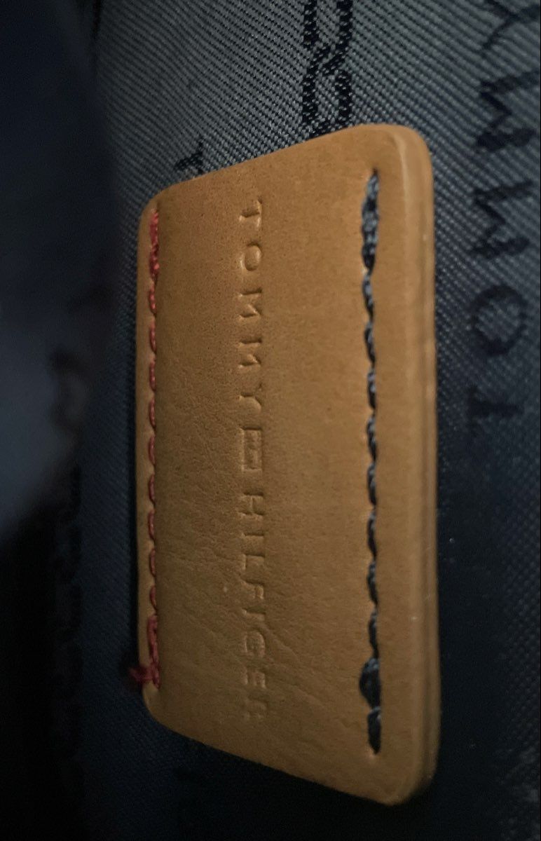 Tommy Hilfiger Tan Brown Monogram Jacquard Camera Crossbody Bag Gold Hardware