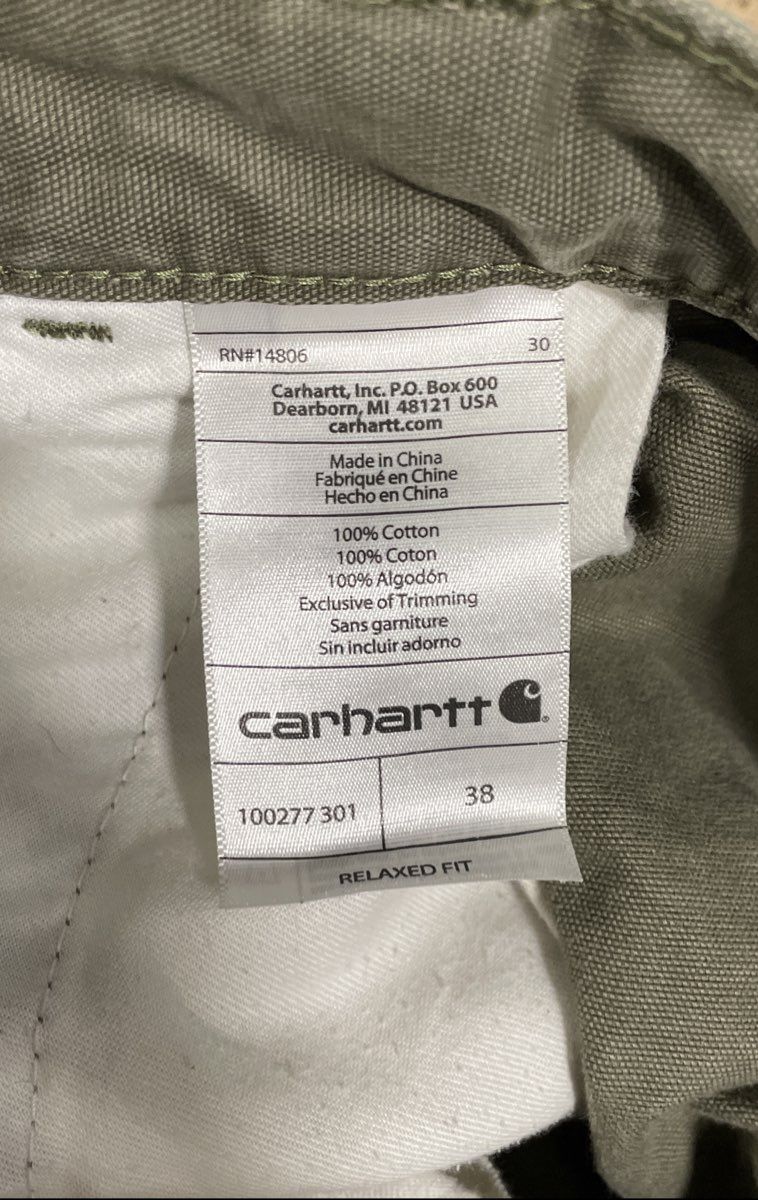 Carhartt Men's Moss Green Relaxed Fit Cargo Shorts Canvas Workwear 100277 Sz 38