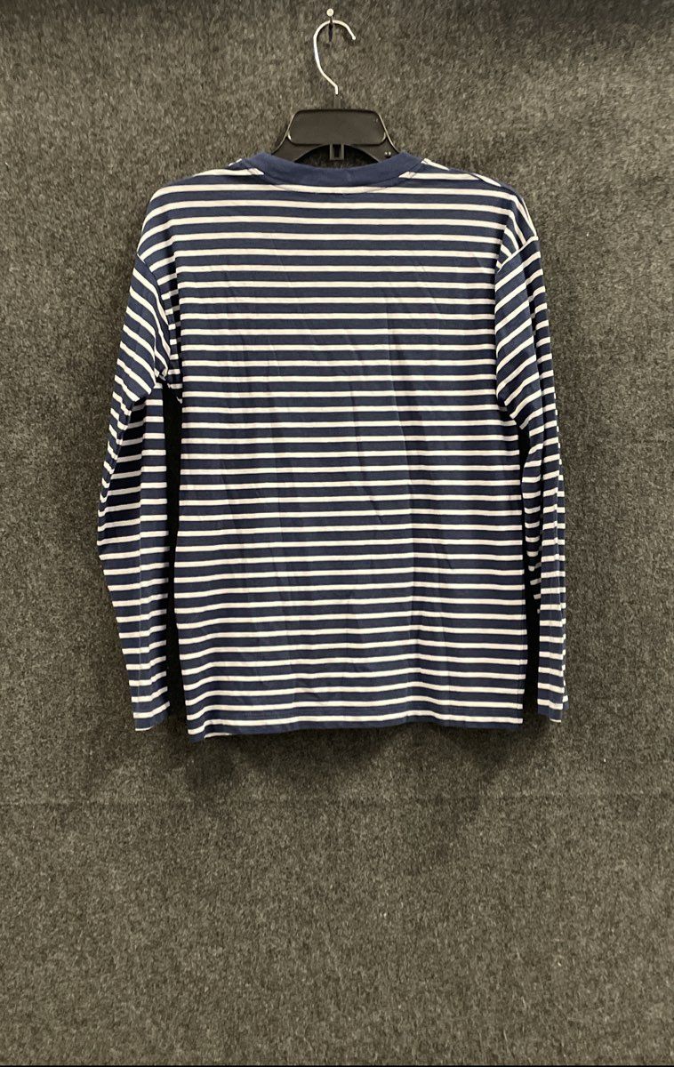J. Crew Women's Blue White Striped Long Sleeve T-Shirt 100% Cotton NWT Sz S