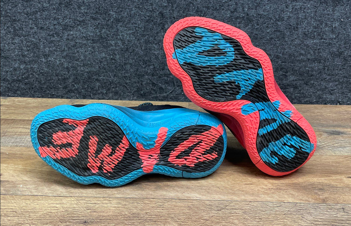 adidas Dame 7 Signal Cyan Bright Red Black Basketball Shoes Size 5