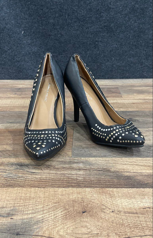 Lane Bryant Black Studded Pointed Toe Stiletto Heel Pumps Women's Size 7W