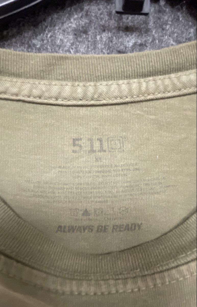 5.11 Tactical Men's Olive Green Pocket T-Shirt Short Sleeve Crew Neck Sz XL