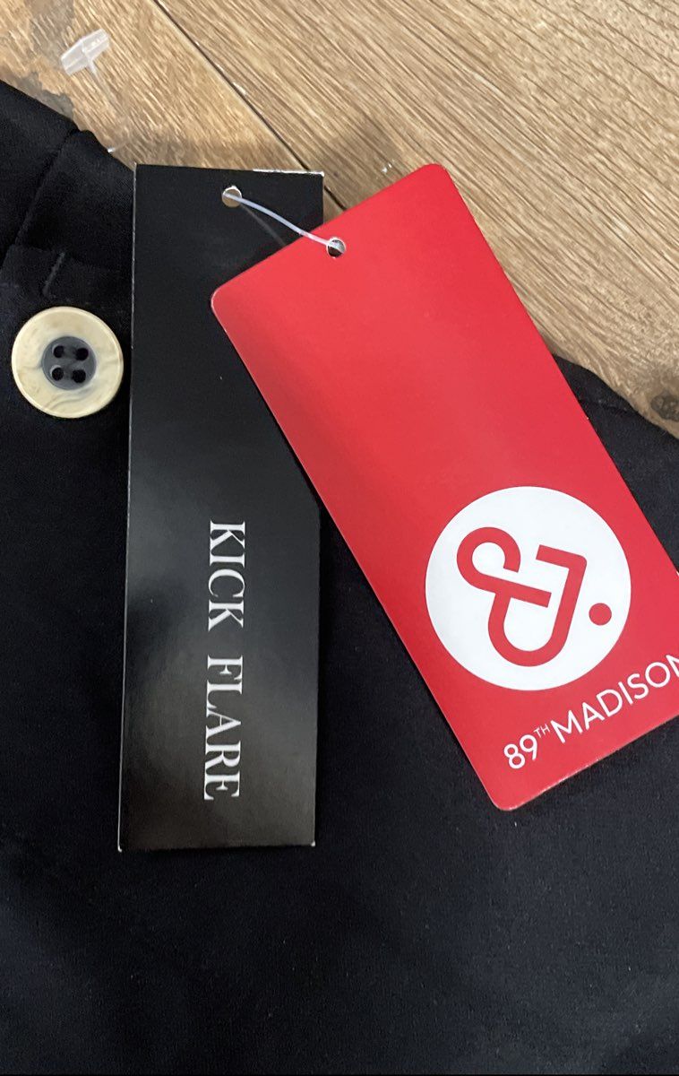 89th & Madison Women's Black NWT Kick Flare Sailor Pants Size M