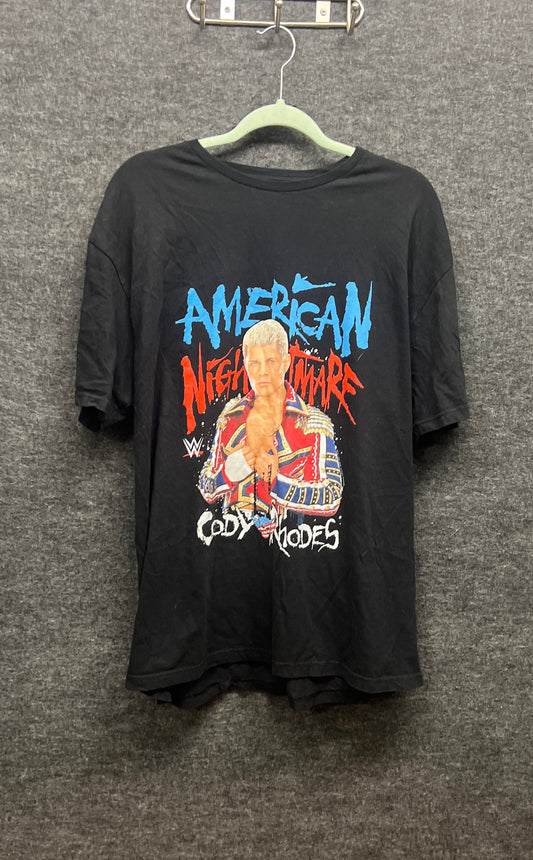 WWE Cody Rhodes American Nightmare T-Shirt Ripple Junction Graphic Black Sz XS