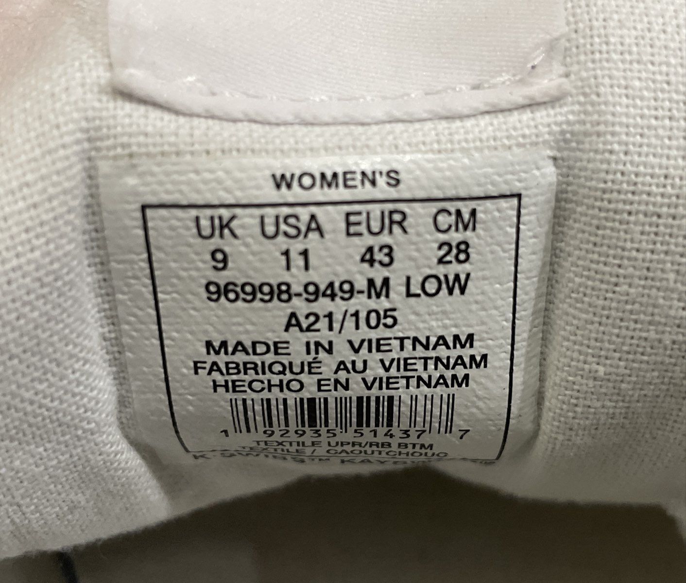 K-Swiss Kaysen Low White Floral Flamingo Print Canvas Sneakers Women's Size 11