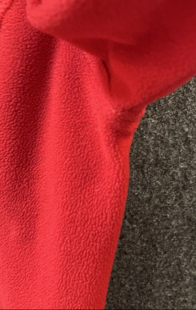 Lands' End Women's Red Polartec 1/4 Zip Fleece Jacket Mock Neck Sz S