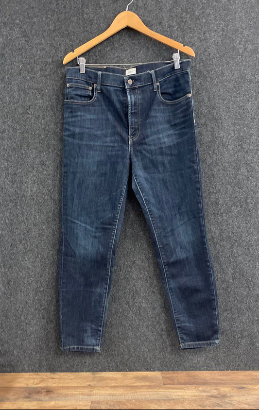 ABLE Women's Dark Blue Wash Denim High Rise Skinny Jeans Sz 32