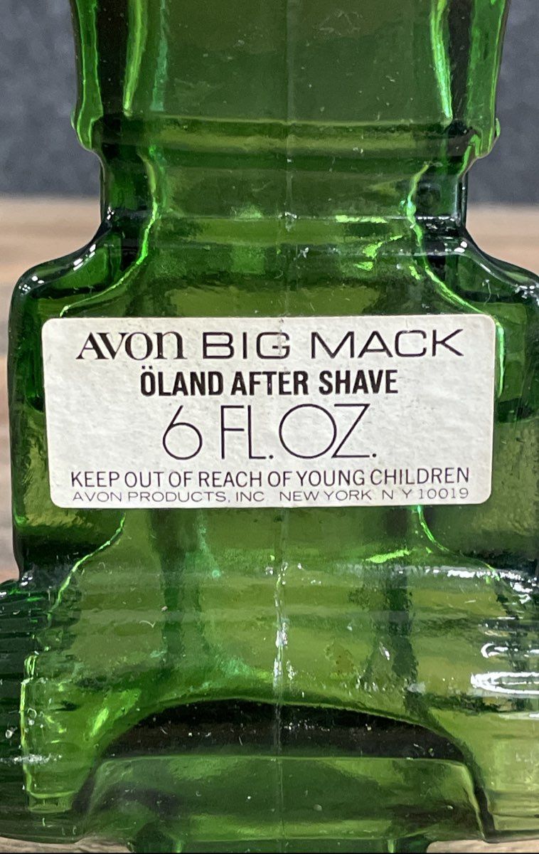 Vintage Empty Avon Big Mack Oland After Shave Bottle