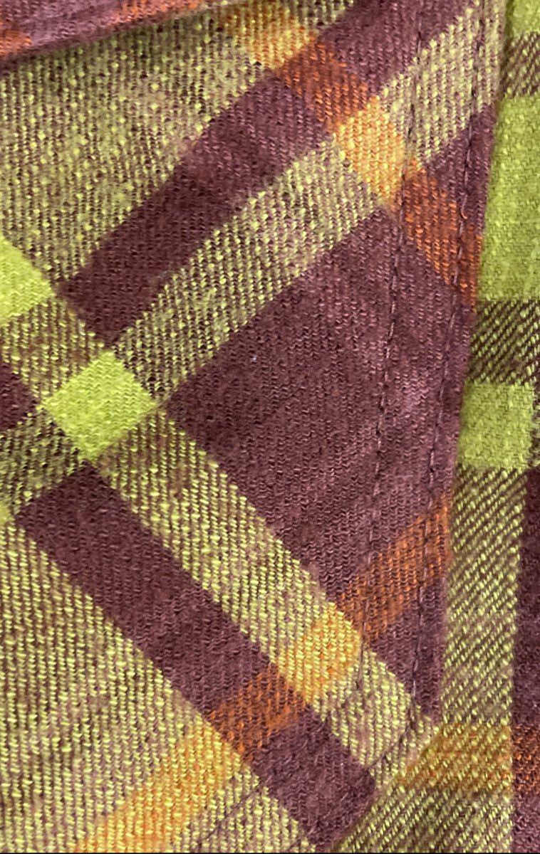 L.L. Bean Plaid Western Snap Front Flannel Shirt Wool Blend Sz M Regular
