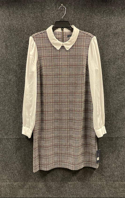 Tommy Hilfiger Women's Plaid Peter Pan Collar Puff Sleeve Dress Sz 16 NWT