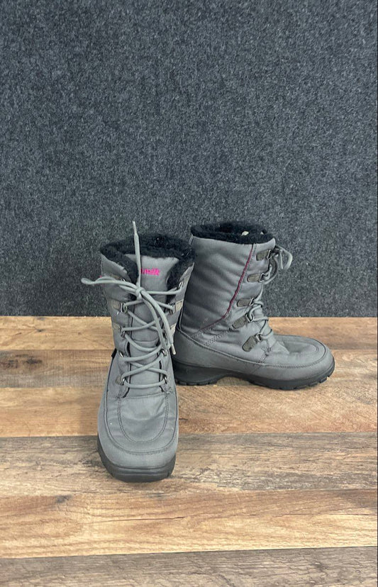 Kamik Brooklyn Grey Waterproof Women's Cold Weather Snow Boots Size 6