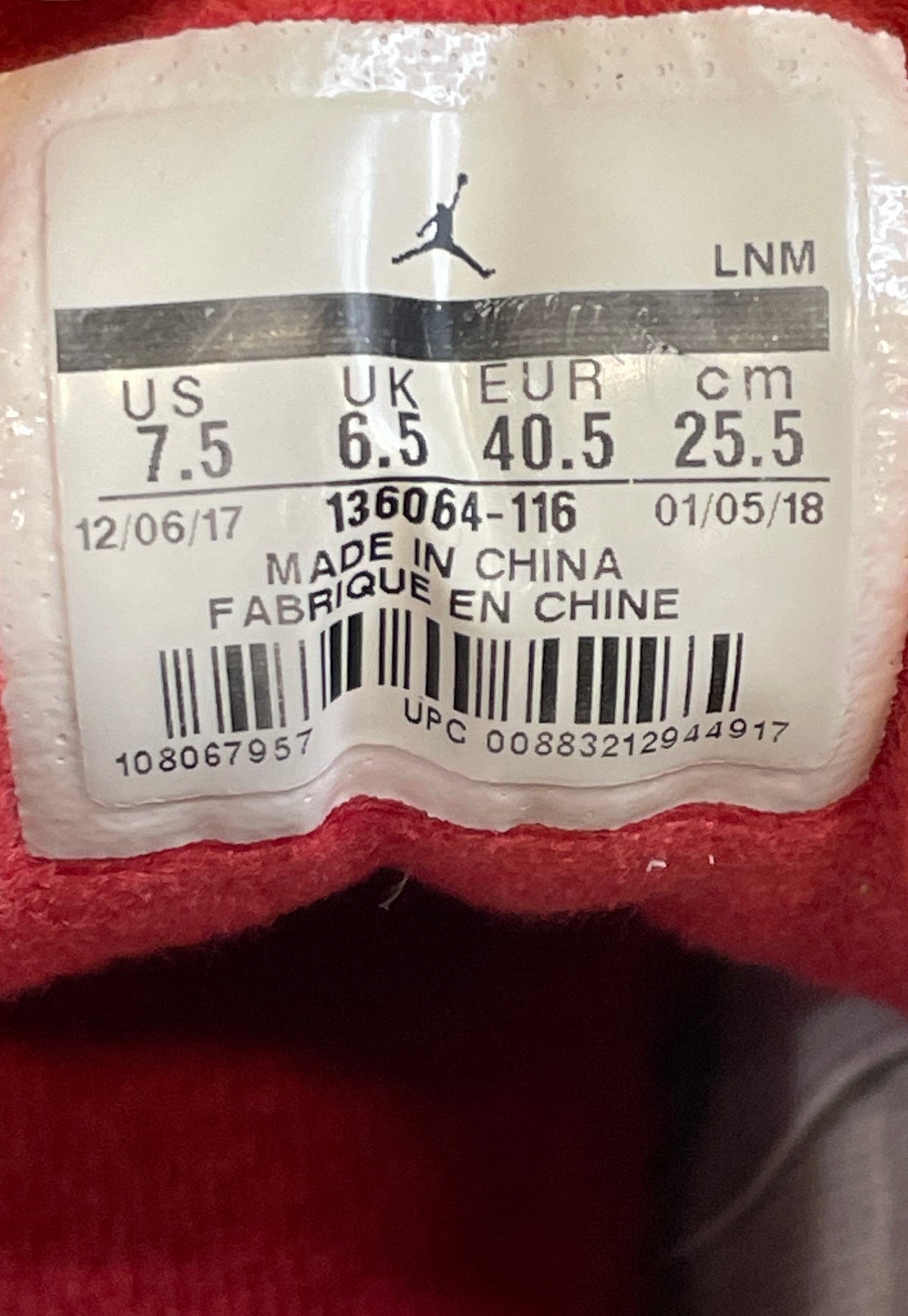 Nike Air Jordan 3 Retro Katrina White Fire Red Cement Grey Size 7.5