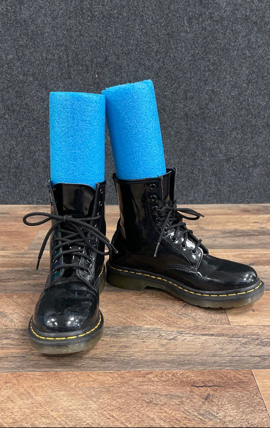 Dr. Martens 1460 W Black Patent Leather 8-Eye Boots Women's Size 7