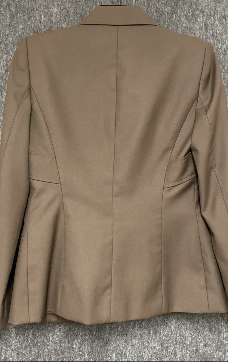 Anne Klein Women's Brown 2-Button Blazer Jacket Topstitched Lined Sz 0