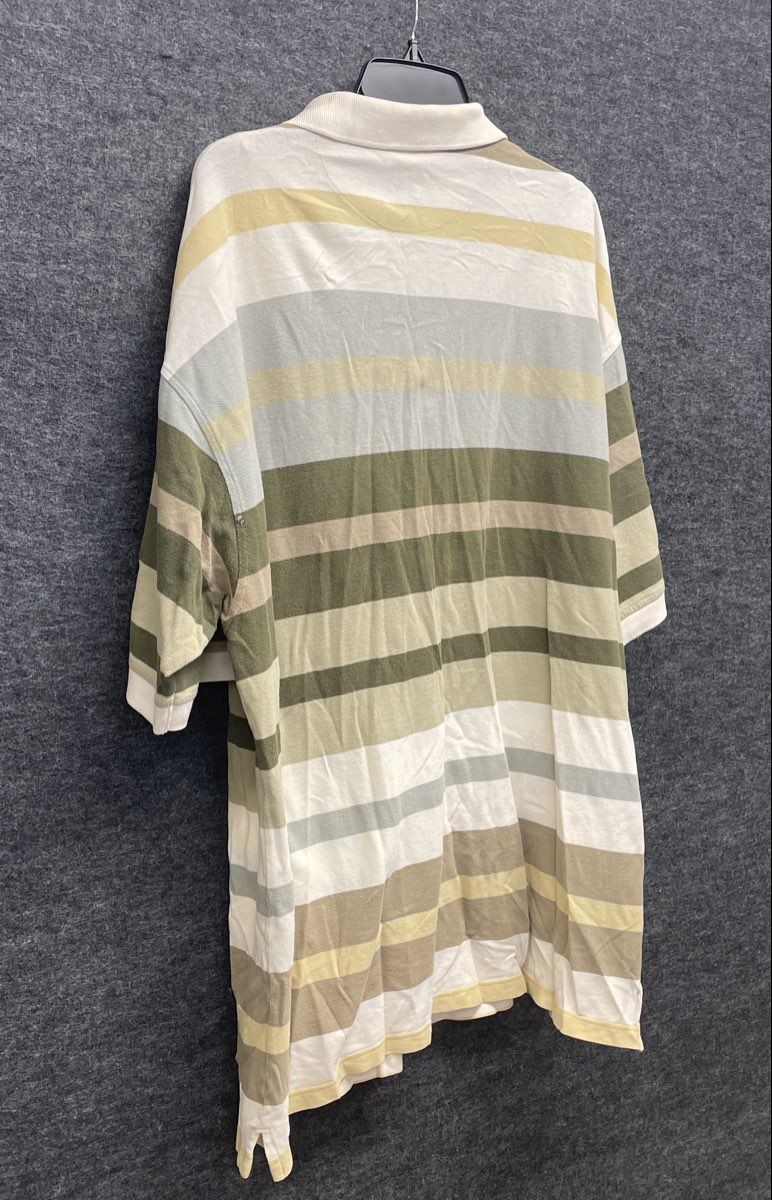 Cotton Traders Sport Men's Striped Short Sleeve Cotton Polo Shirt Multi Sz XXL