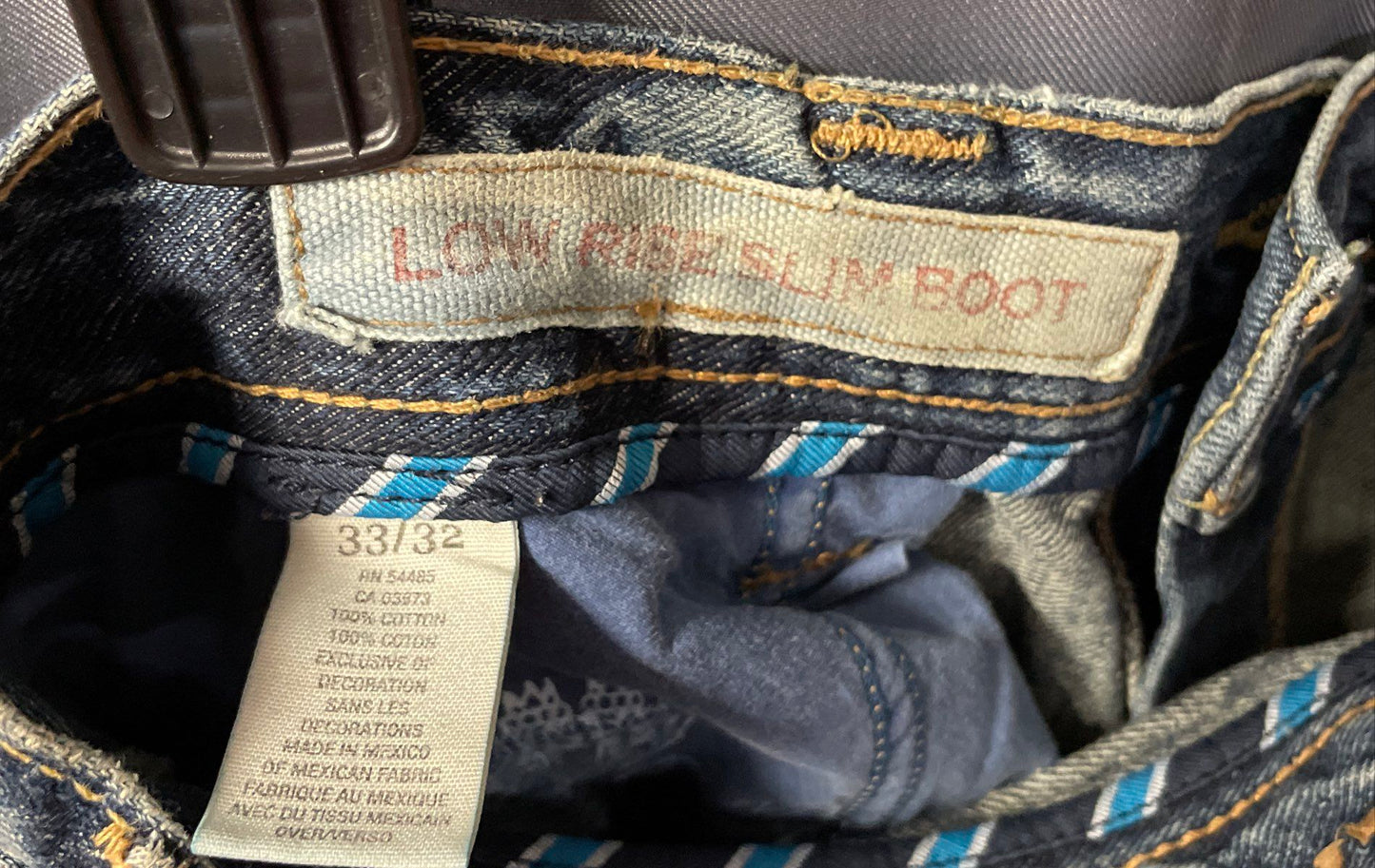 American Eagle Men's Blue Low Rise Slim Boot Jeans Sz 33x32 NWT