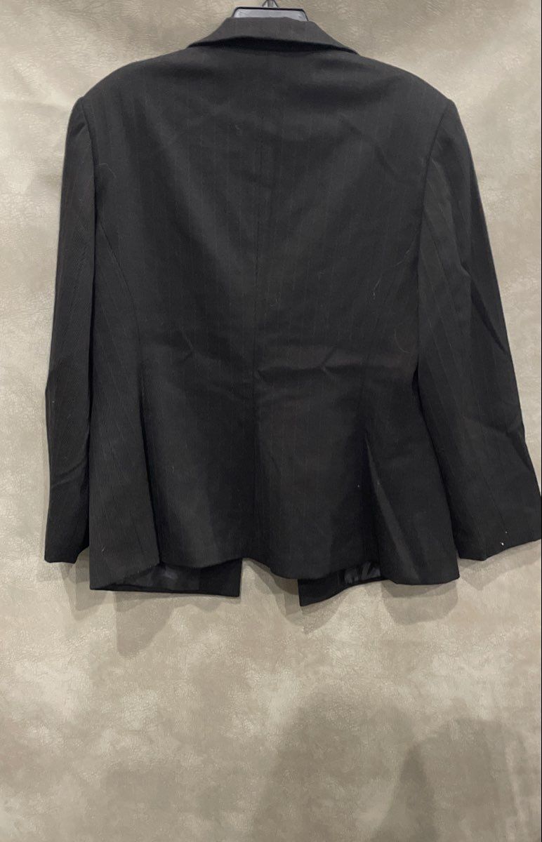 Vintage Larry Levine Women's Black Textured 4-Button Blazer Suit Jacket Sz 16