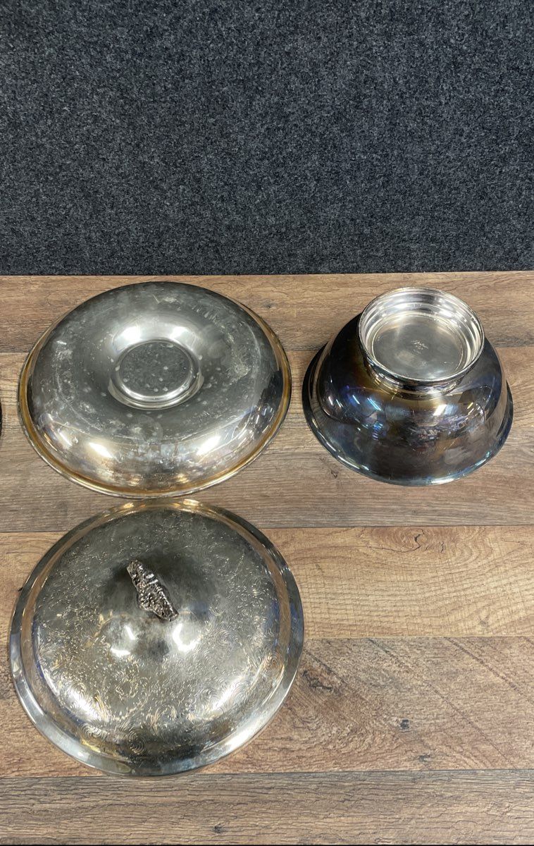 assorted Lot of Silver Plate Collectibles (Platter, Bowl)