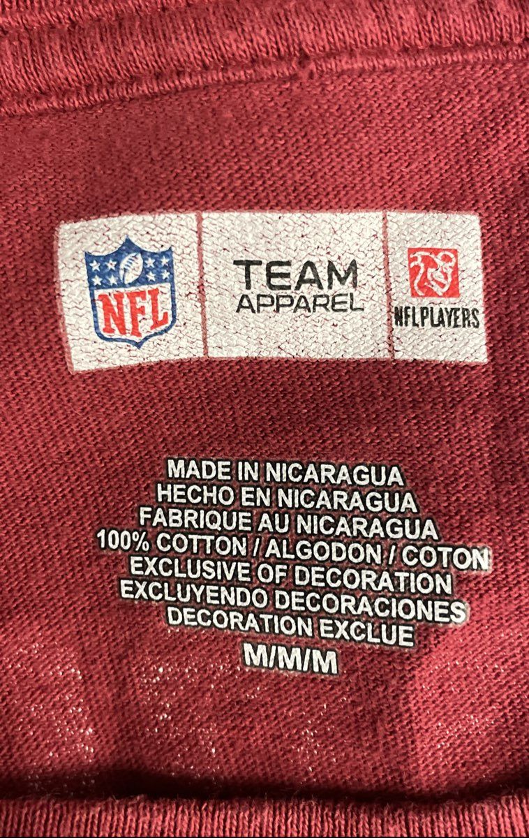 NFL Team Apparel Men's Burgundy Washington Redskins Alfred Morris 46 Tee Sz M
