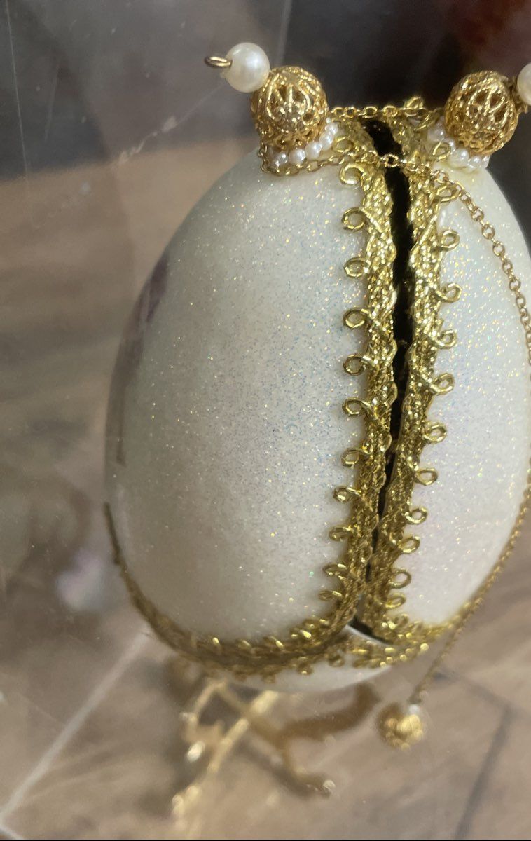 Decorative Goose Egg Styled Trinket Box