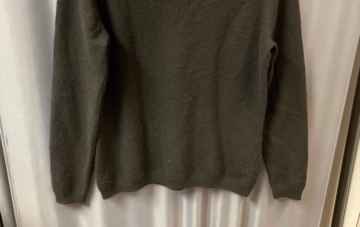 Pure Collection Women's Black 100% Cashmere Turtleneck Sweater Sz 6