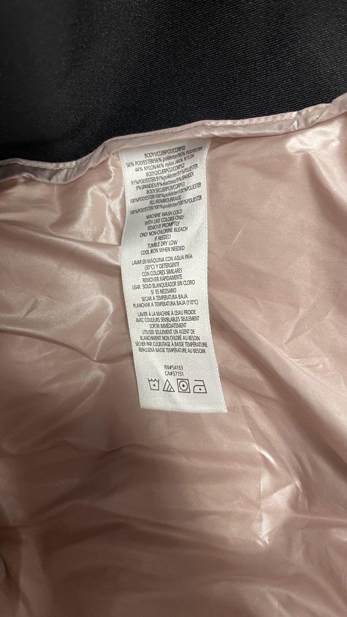 Calvin Klein Performance Women's Pink Black Quilted Hooded Puffer Jacket Size M