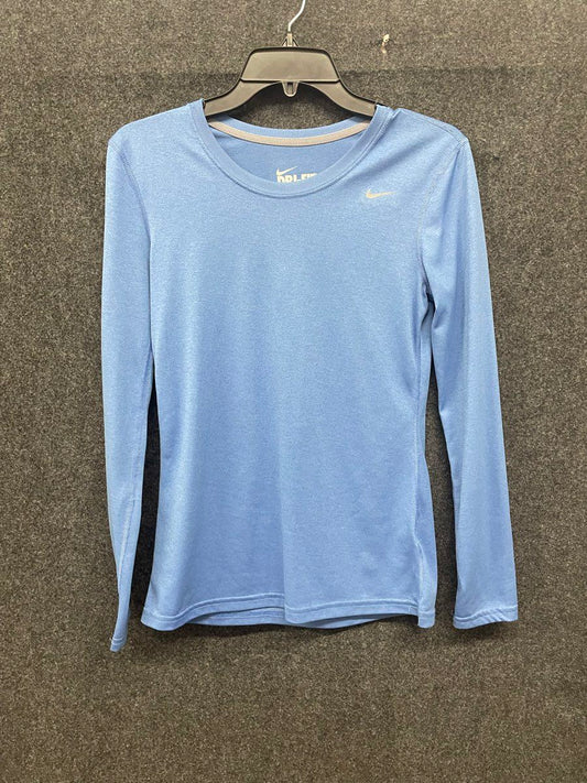 Nike Women's Dri-FIT Long Sleeve Shirt Light Blue Regular Fit Sz XS