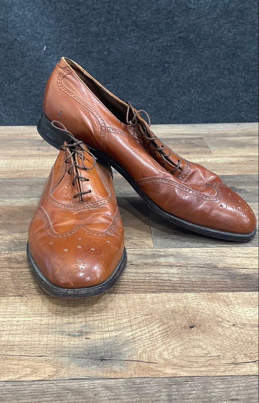 Florsheim 33315 Brown Leather Wingtip Oxford Brogue Dress Shoes Men's Size 12 D