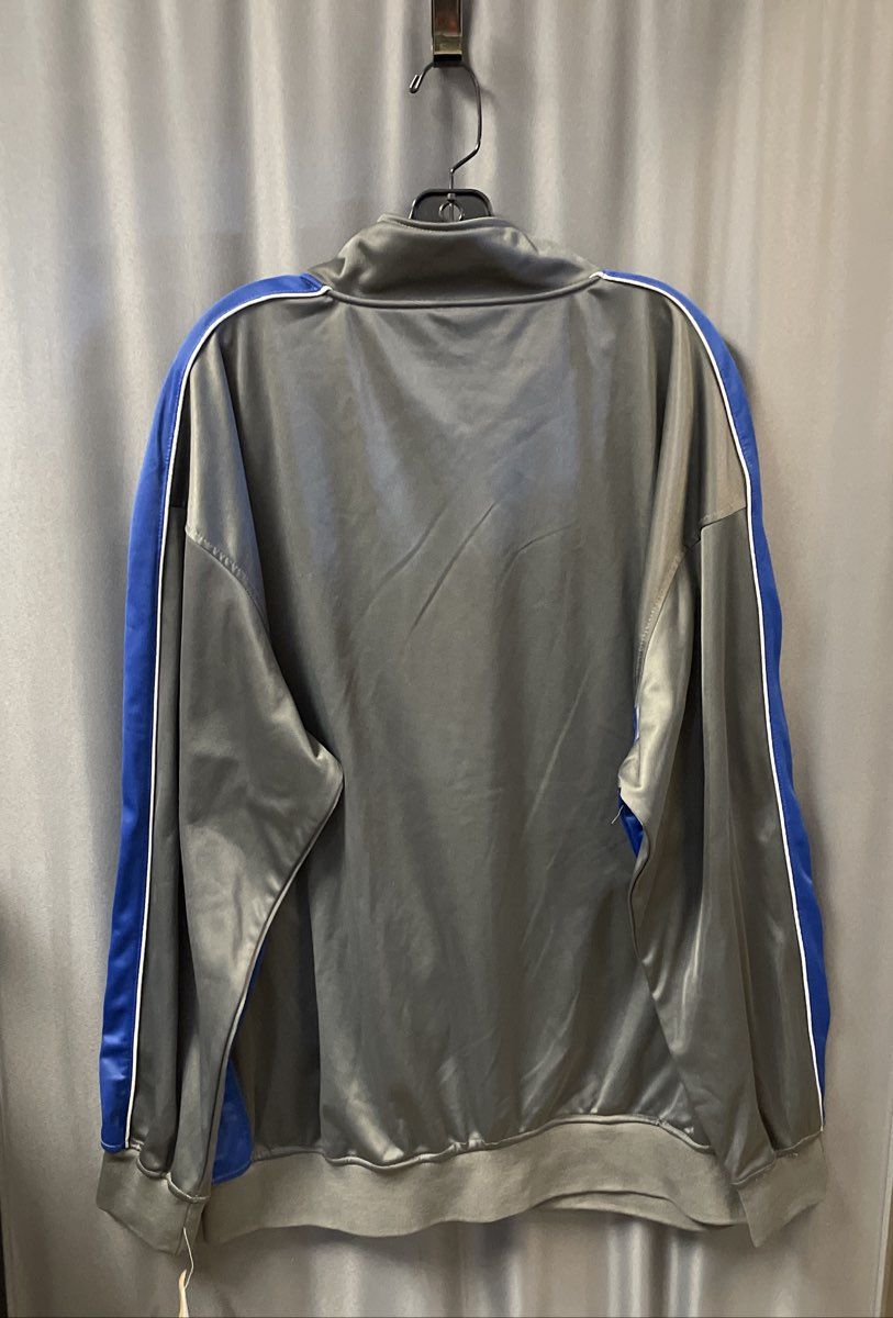 Men's Majestic NBA Blue/Grey Polyester Collared Zip-Up Jacket Size 3X