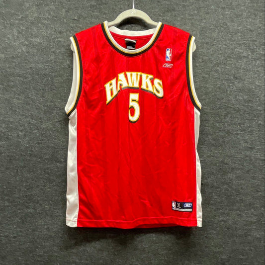 Vintage 2000s Atlanta Hawks Josh Smith #5 NBA Jersey Reebok Youth Sz XL