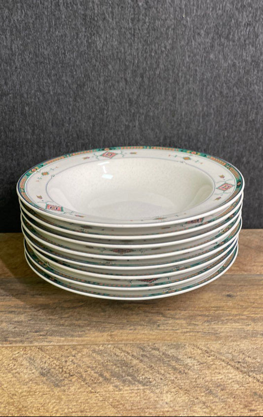 Studio Nova Adirondack Y2201 Soup Bowls Set of 8 Stoneware 8.5"