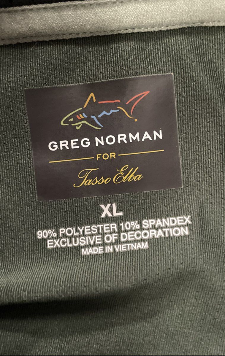 Greg Norman for Tasso Elba Men's Green Ombre Performance Golf Polo Shirt Sz XL