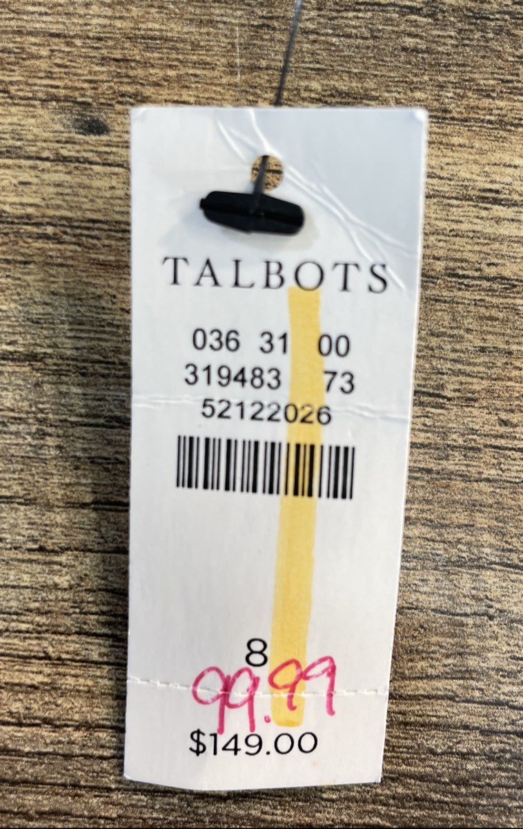 Talbots Women's Blue Embroidered Ponte Fit & Flare Dress NWT Sz 8