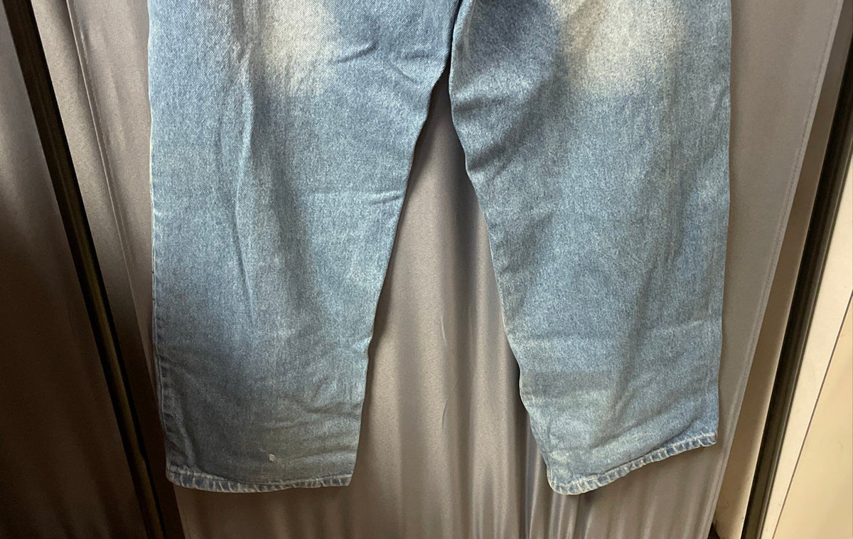 Vintage 90s Rocawear Men's Baggy Wide Leg Light Wash Blue Jeans Sz 34