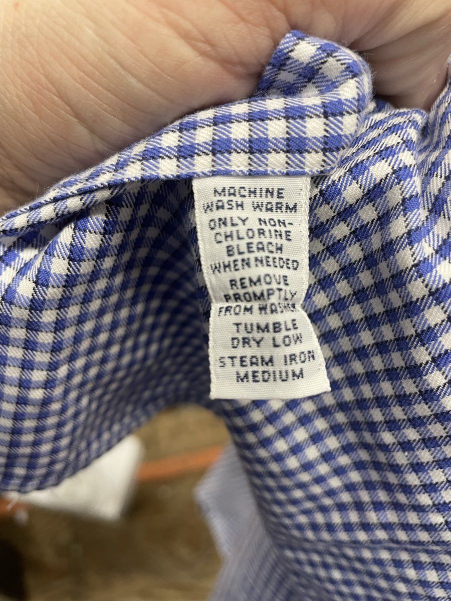 Ralph Lauren Golf Men's Tilden Blue Gingham Check Cotton Button Up Shirt Sz XL