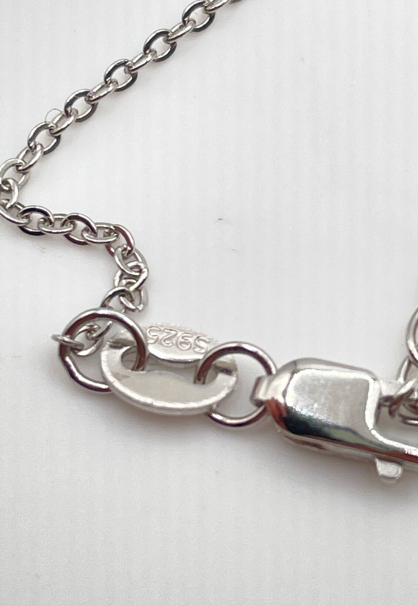 925 Sterling Silver Two-Tone Girl & Cat w/ CZ Heart Pendant Necklace 5.8g