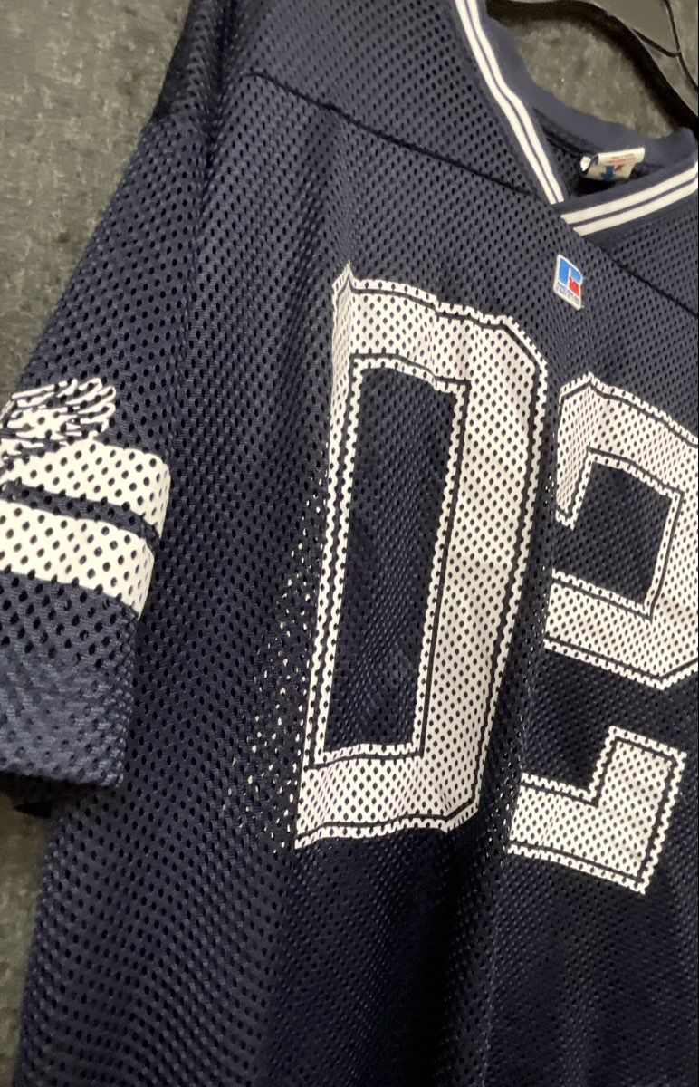 American Eagle Men's Navy Mesh Football Jersey #02 Size L