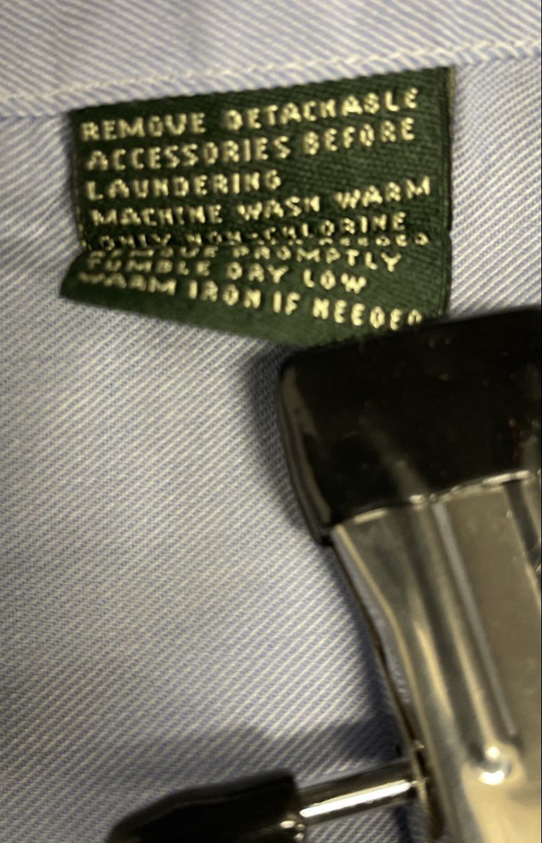 Lauren Ralph Lauren Men's Dress Shirt Light Blue Non-Iron Cotton Sz 16 32/33