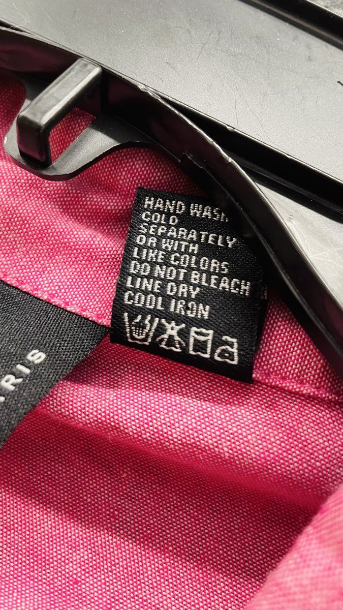 MG Originals Women's Pink Shirtdress Puff Sleeve Ruffle Collared Size M