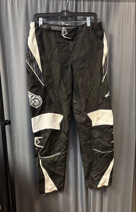 Vintage Nema Motocross BMX DH Riding Race Pants Black White Sz 32