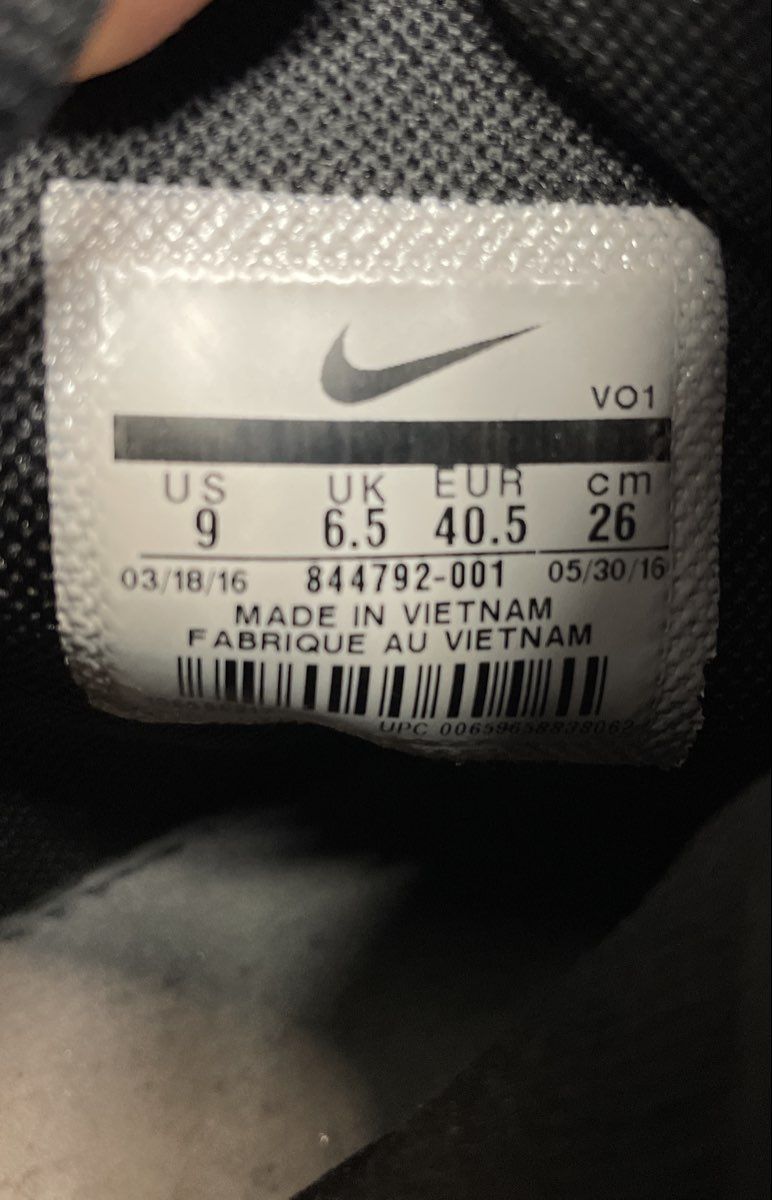 Nike Prime Hype DF 2016 Black Metallic Silver White Shoes Women's Size 9