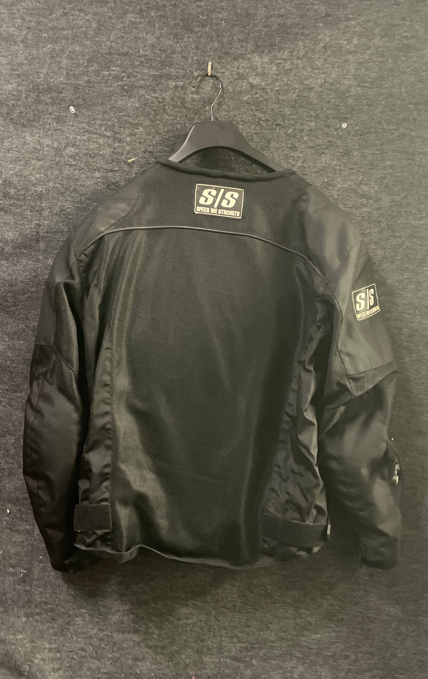Speed & Strength Men's Black Mesh Textile Full Zip Motorcycle Jacket Sz XL