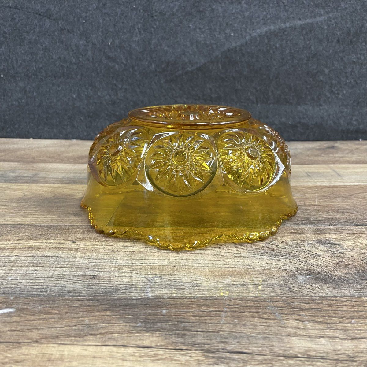 Vintage Style Amber Glass Bowl