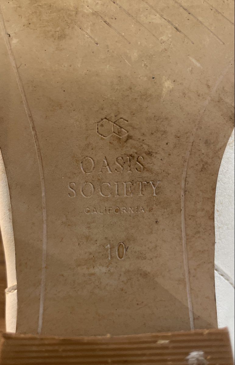 Oasis Society White Faux Leather Western Cowboy Boots Women's Size 10